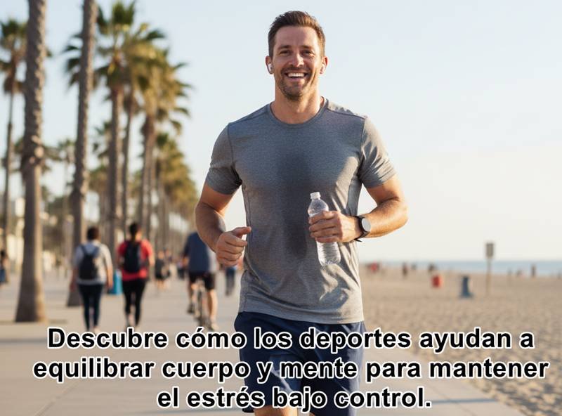 hombre desestresado haciendo deportes