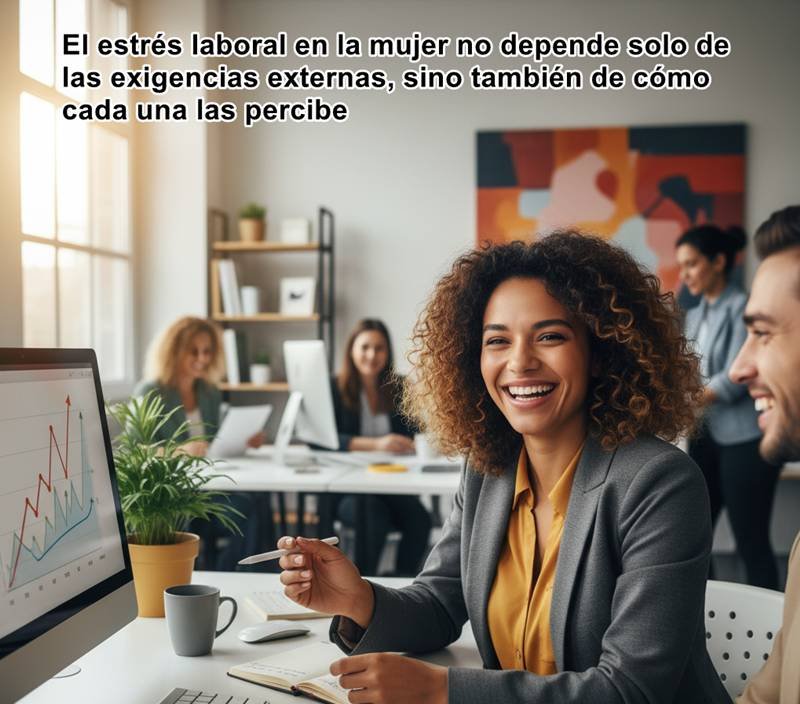 estrés laboral en la mujer en oficina con sobrecarga de trabajo